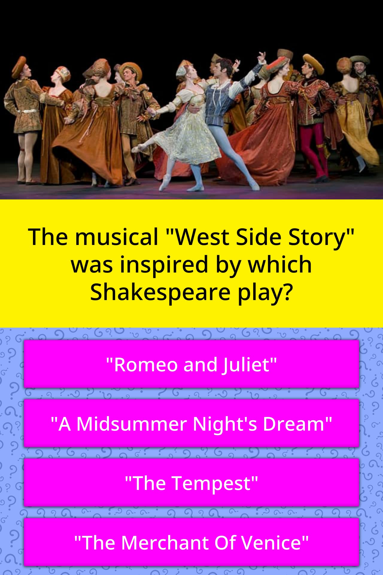 The Musical West Side Story Was Trivia Questions QuizzClub