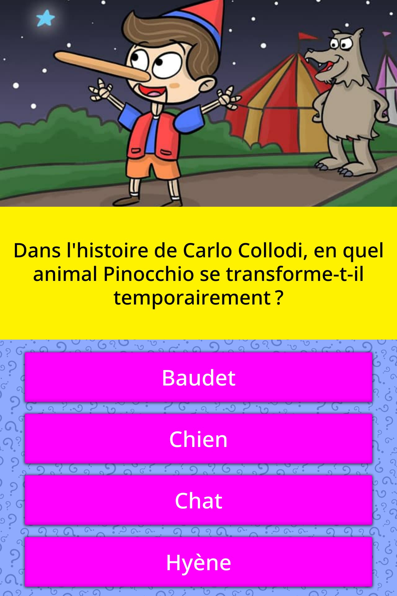 Dans L Histoire De Carlo Collodi En Reponses Au Questionnaire