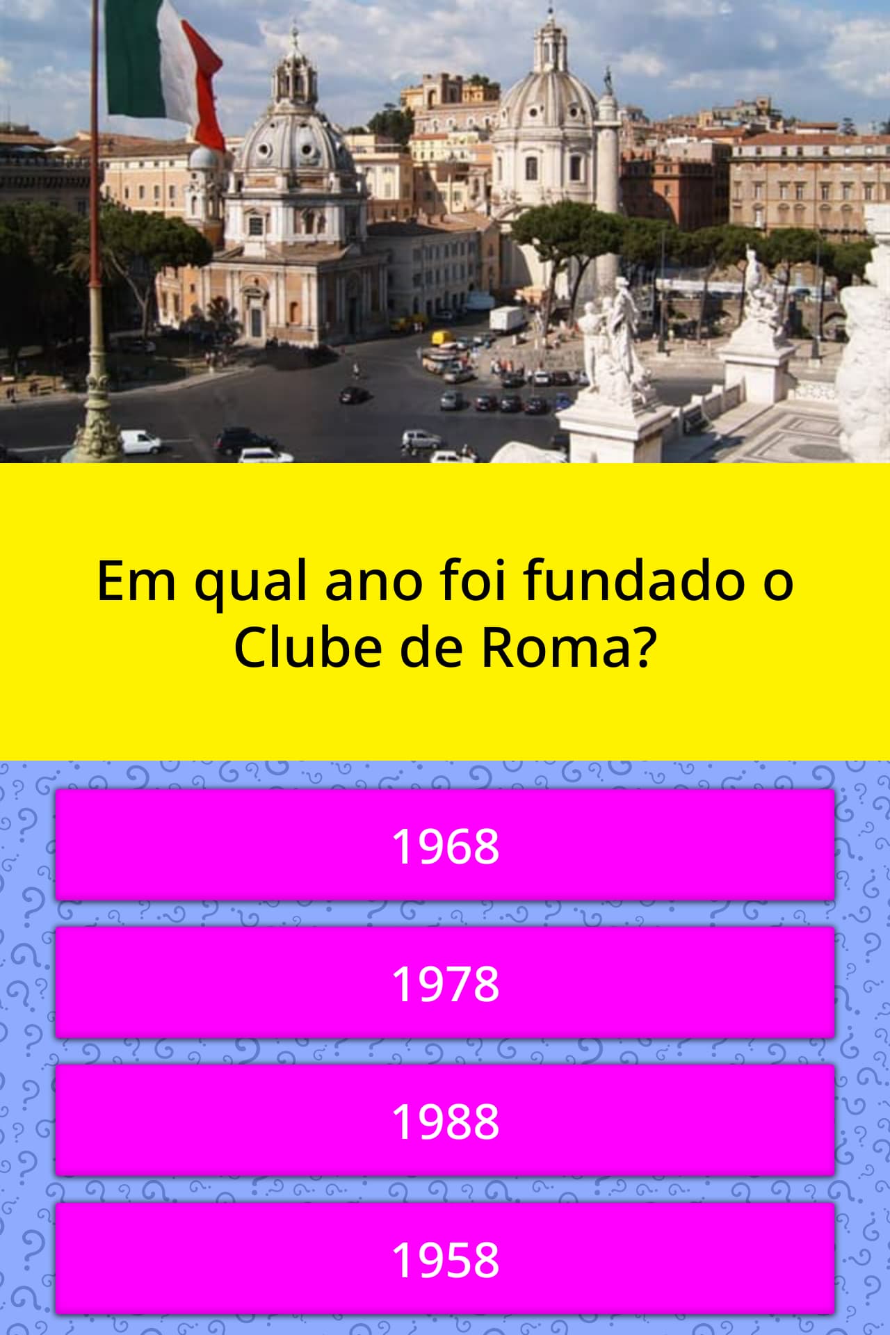 Como foi formado o Clube de Roma?