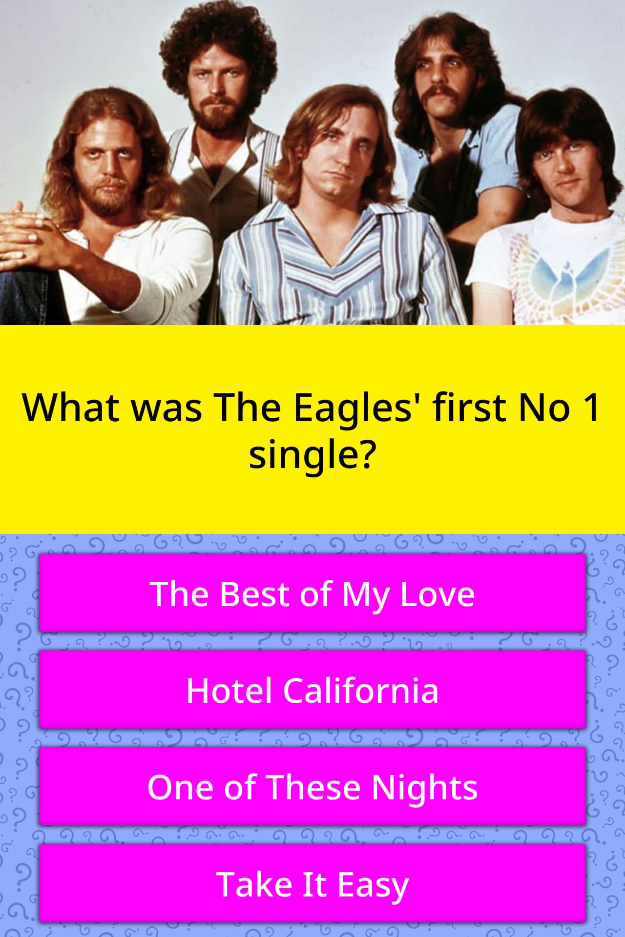 What Was The Eagles First No 1 Single Trivia Answers Quizzclub