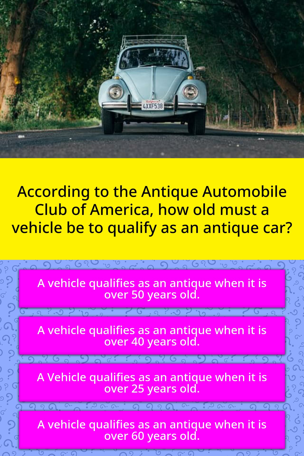 According To The Antique Automobile Trivia Answers Quizzclub