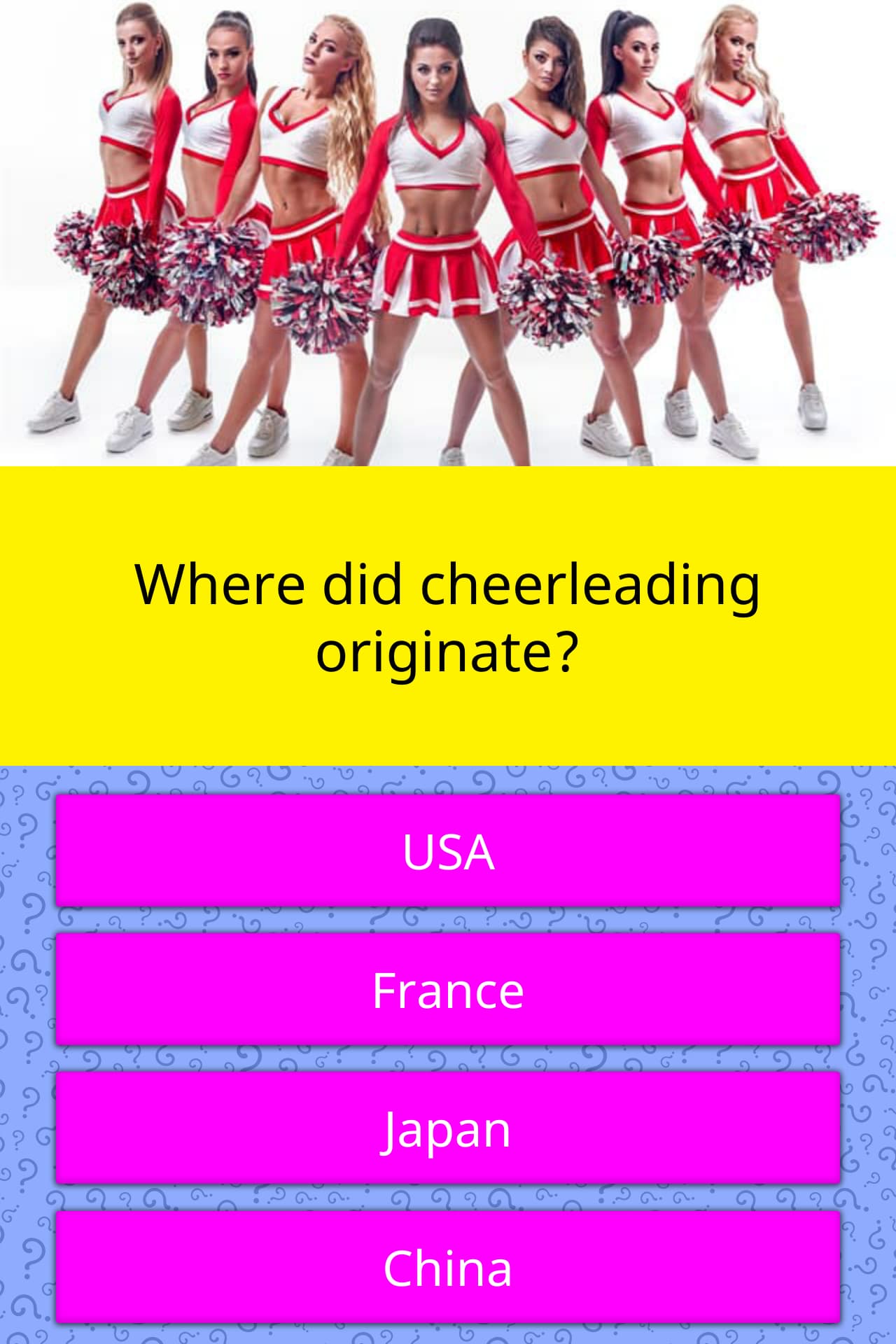 Where Did Modern Cheerleading Originate Trivia Answers Quizzclub