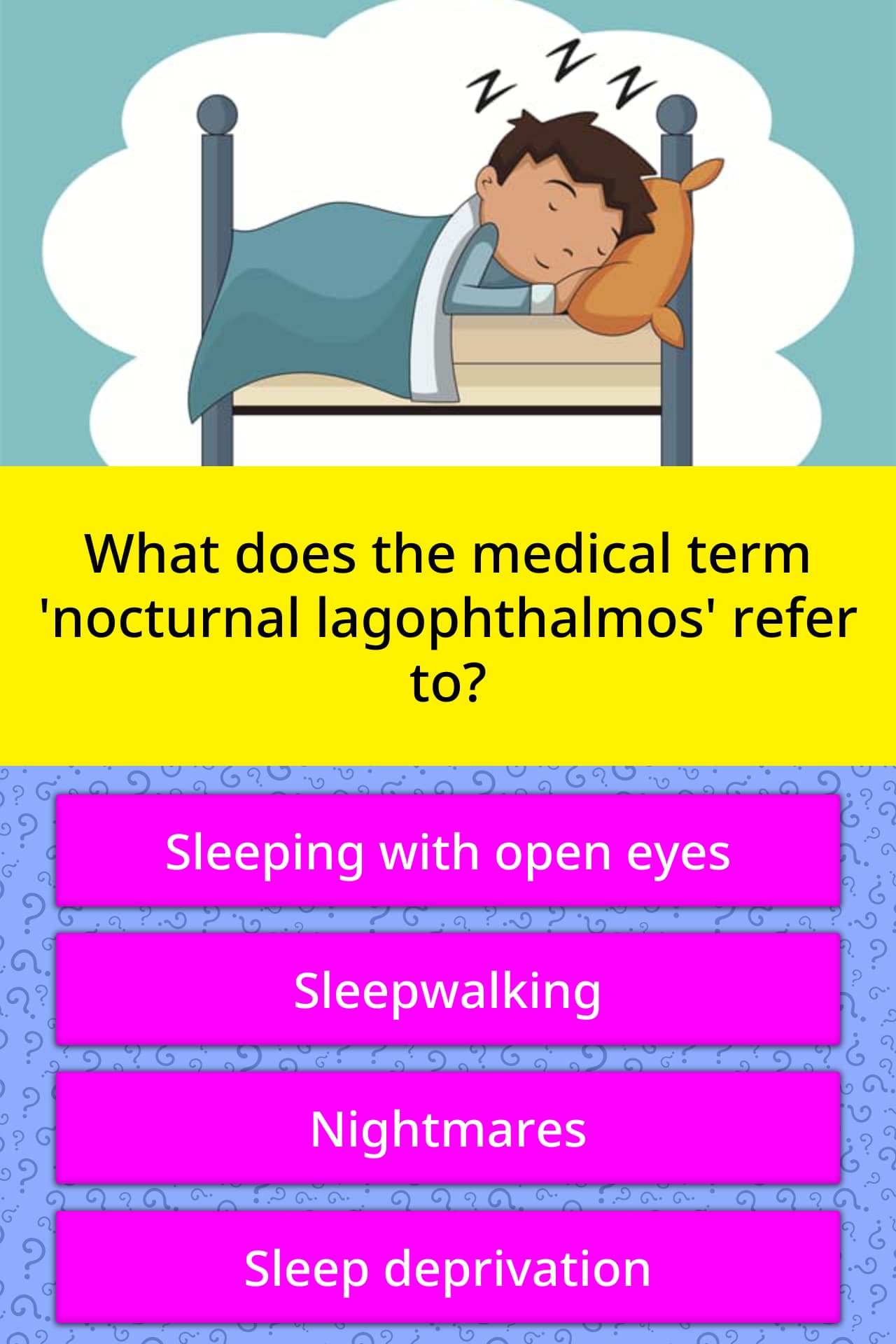 nocturnal lagophthalmos also called