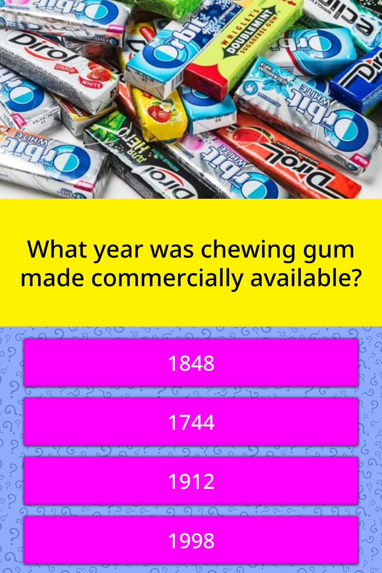 what-year-was-chewing-gum-made-trivia-questions-quizzclub