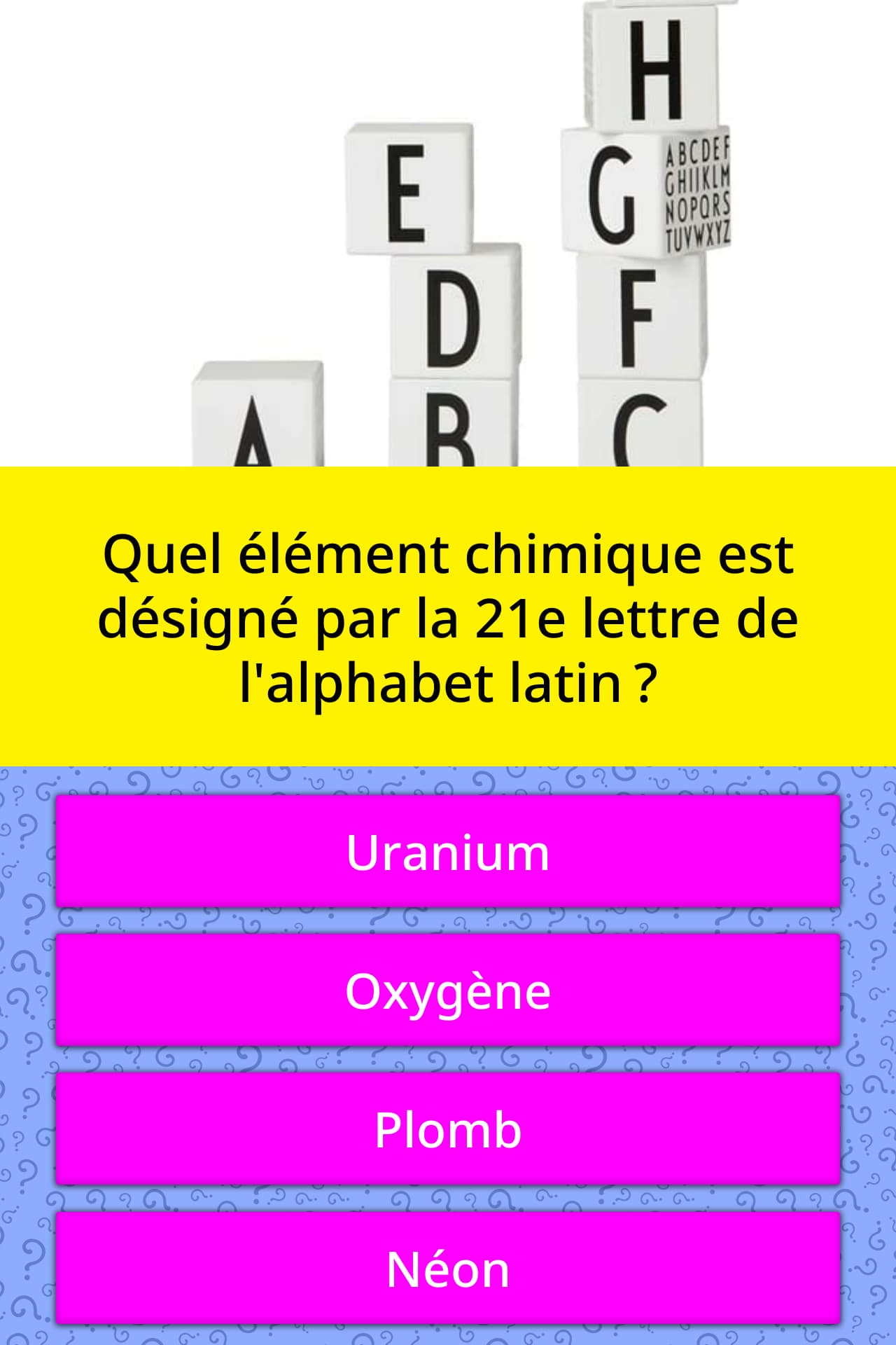 element chimique 6 lettres
