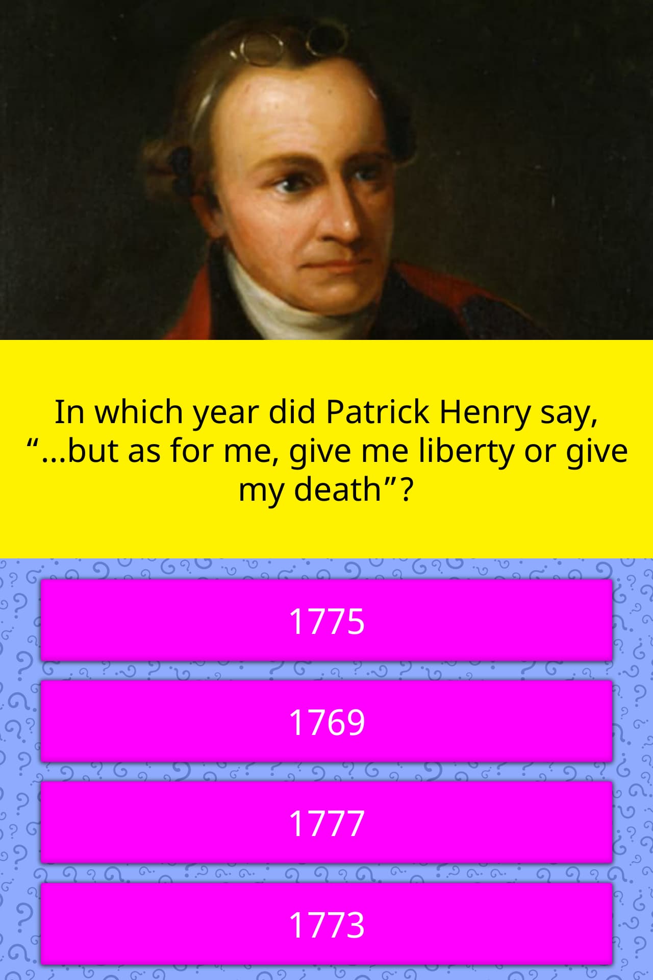 in-which-year-did-patrick-henry-say-trivia-answers-quizzclub