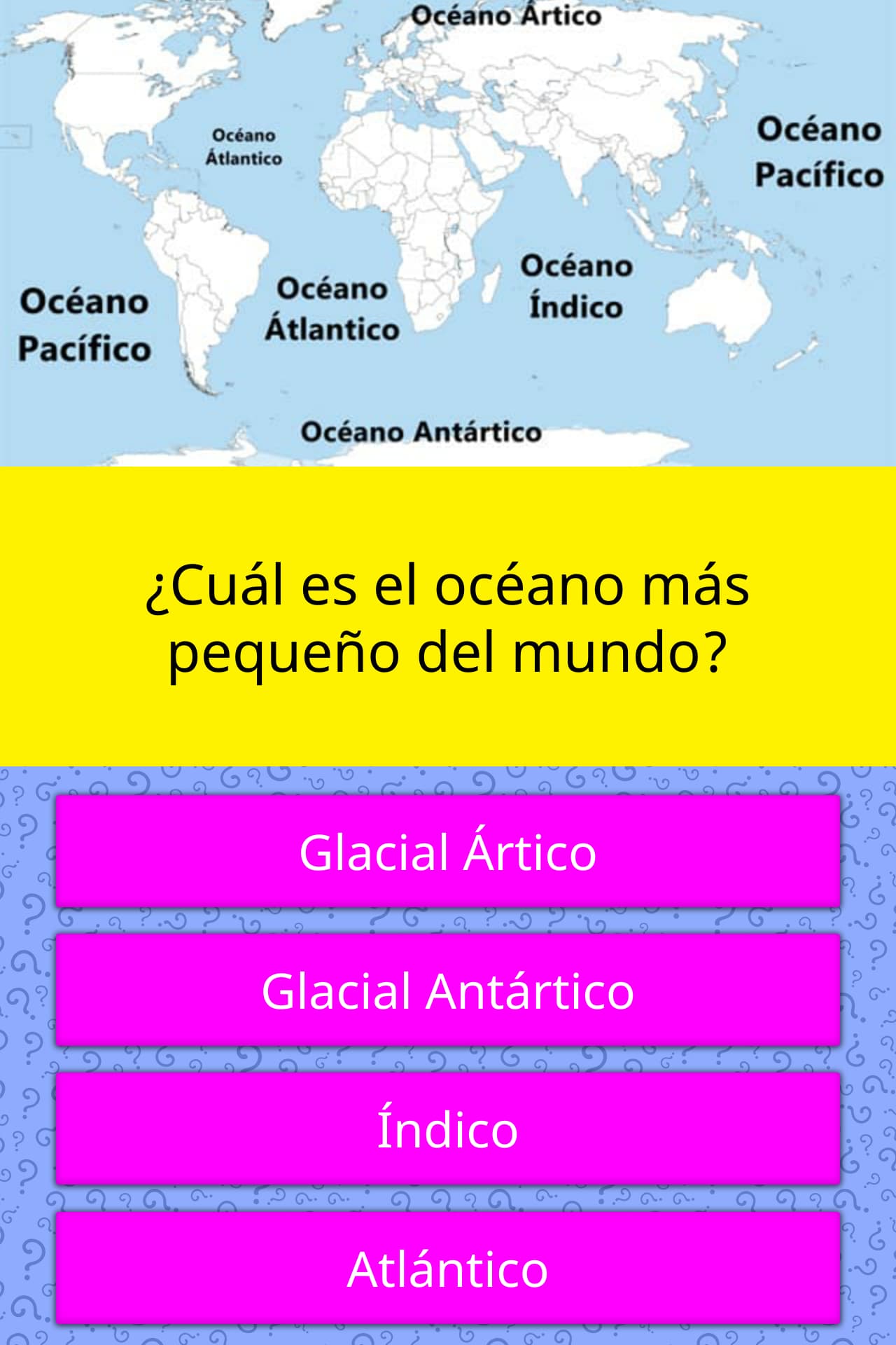 ¿Cuál es el océano más pequeño del... Las Preguntas Trivia ¿Cuál es el océano más pequeño del... Las Preguntas Trivia