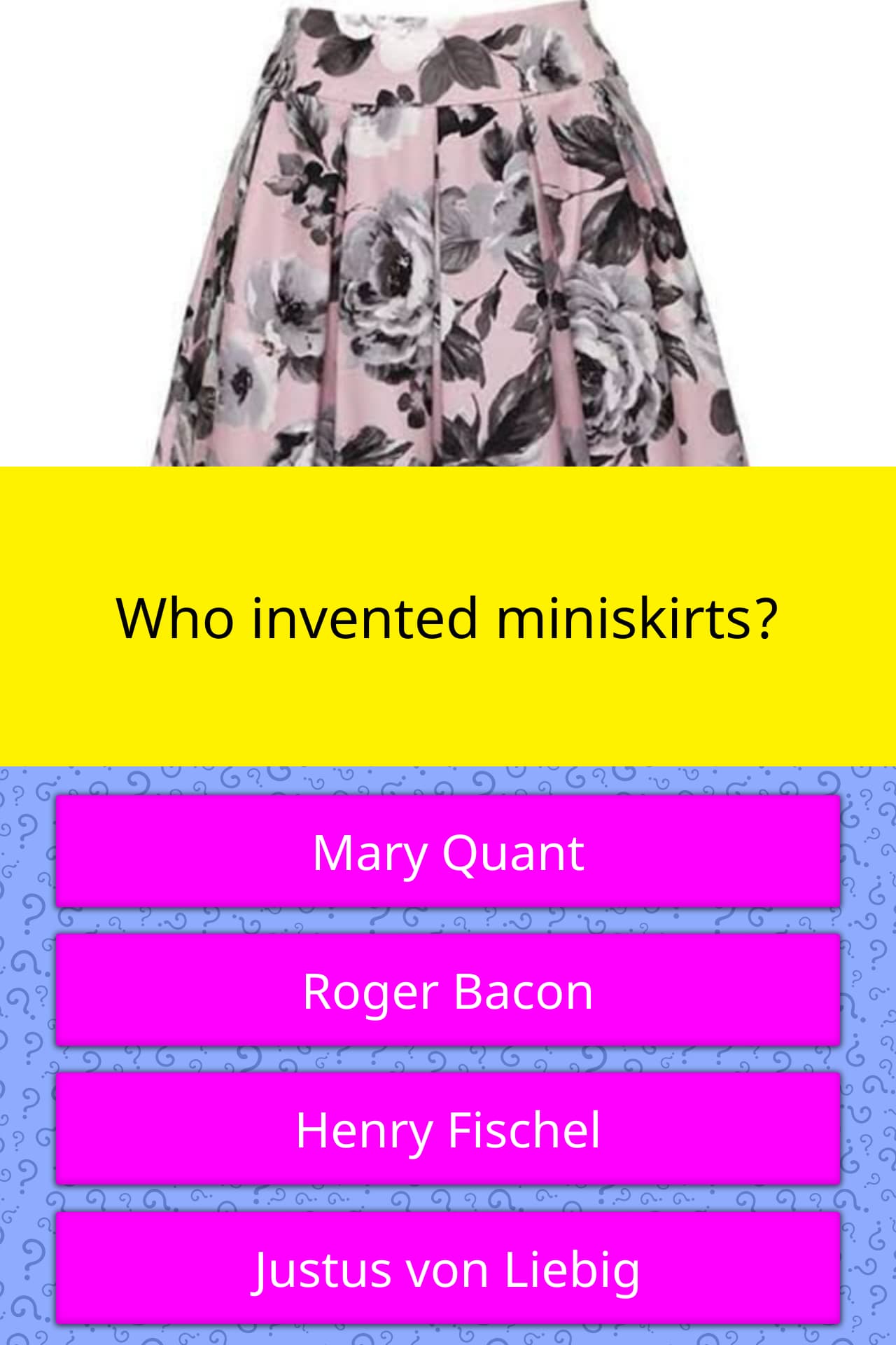 Who invented miniskirts? Trivia Questions