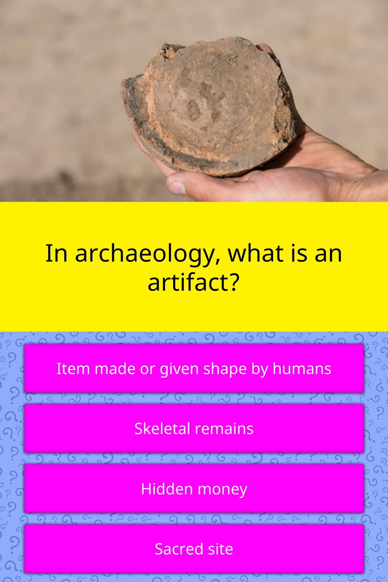 artifact meaning english