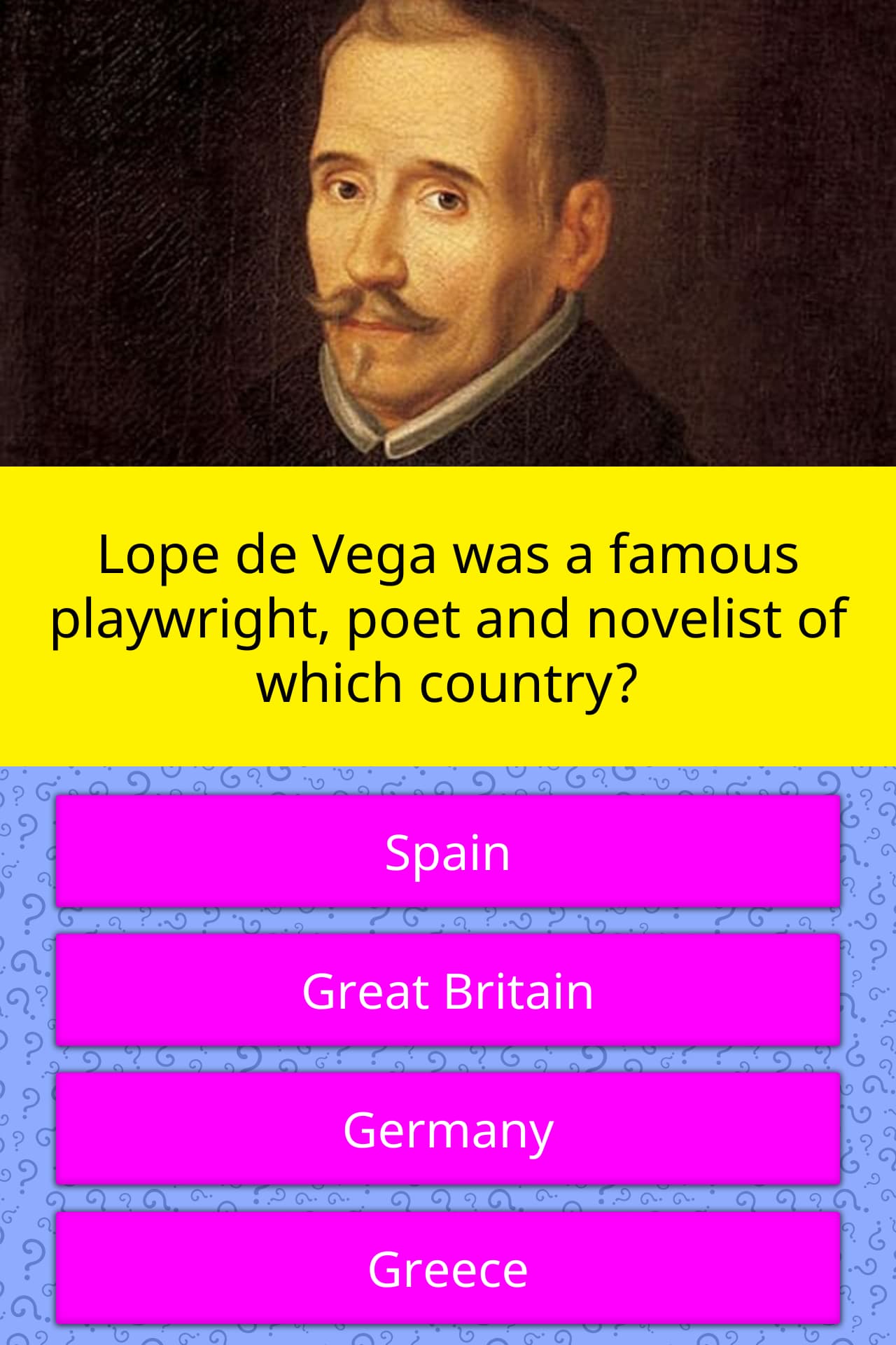 Lope De Vega Was A Famous Trivia Answers QuizzClub