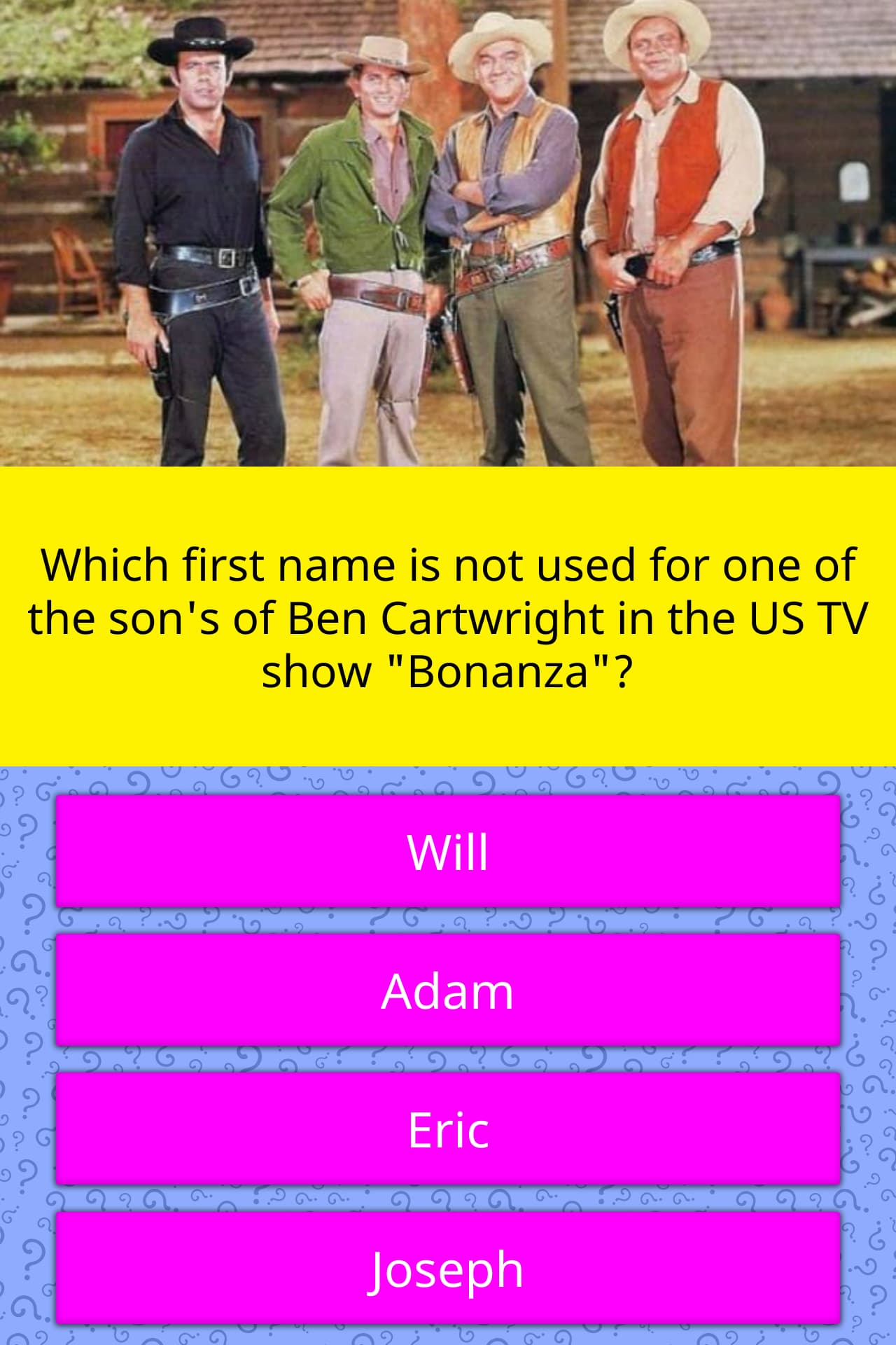 Which First Name Is Not Used For One Trivia Answers Quizzclub