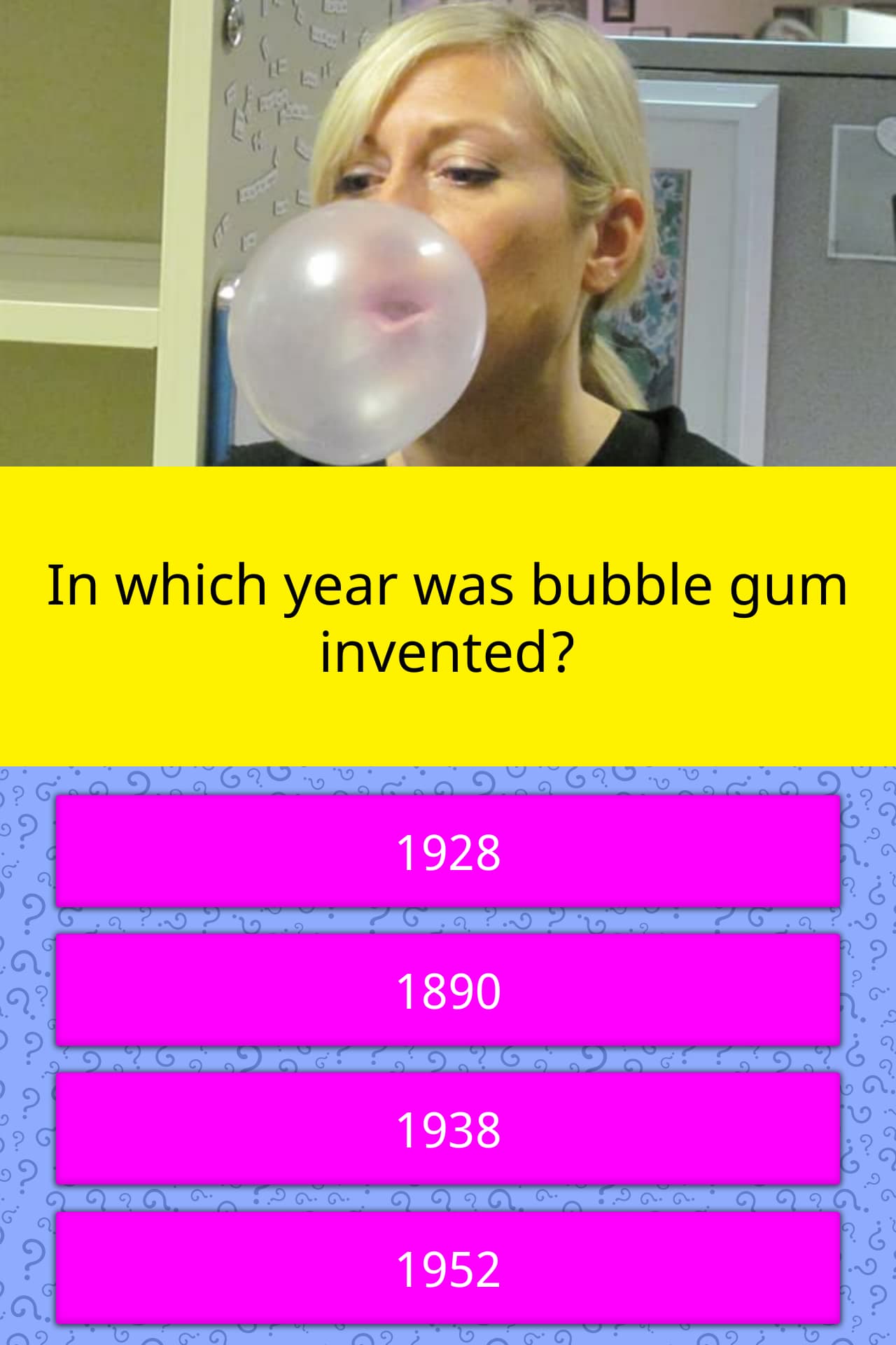 in-which-year-was-bubble-gum-invented-trivia-questions-quizzclub