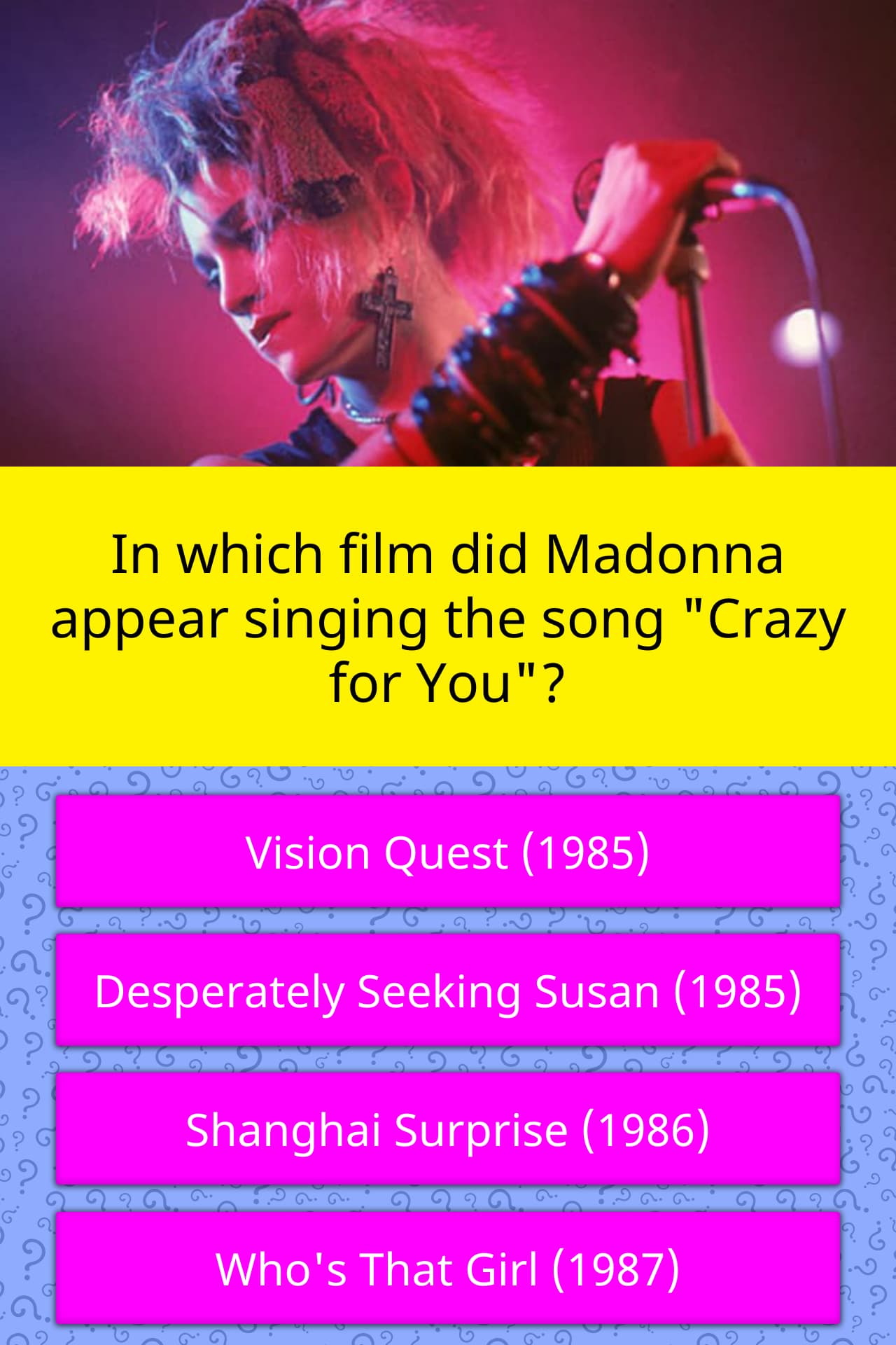 In Which Film Did Madonna Appear Trivia Answers Quizzclub