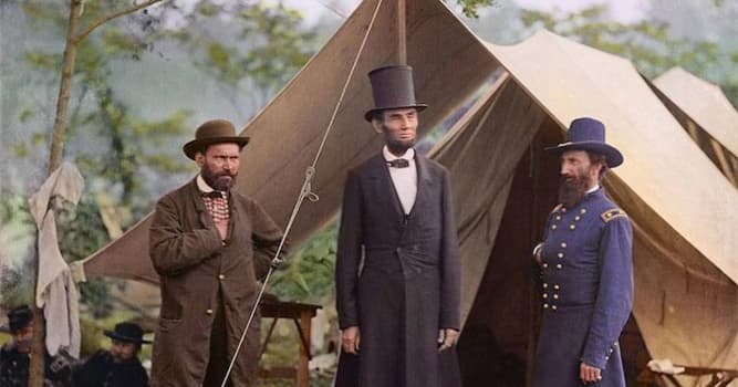 History Trivia Question: Who are the men in the picture shown below with President Abraham Lincoln?