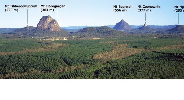 Geography Trivia Question: Where are the Glass House Mountains?
