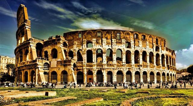 History Trivia Question: What is the Roman Coliseum mostly made of?