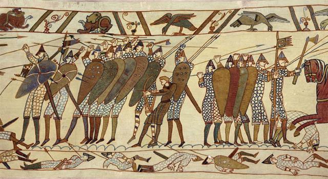 History Trivia Question: Which famous abbey is depicted on the Bayeux Tapestry?