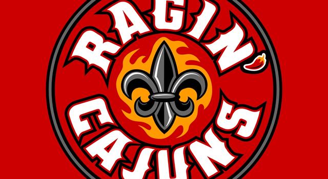 Sport Trivia Question: Who uses the Ragin' Cajuns as a mascot?