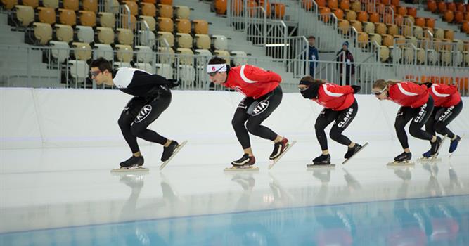 Спорт Вопрос: В каком виде спорта, связанного с коньками, должна быть самая низкая температура искусственно созданного льда?