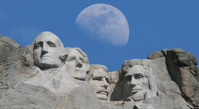 History Trivia Question: Behind which president is there a hidden chamber at Mount Rushmore?