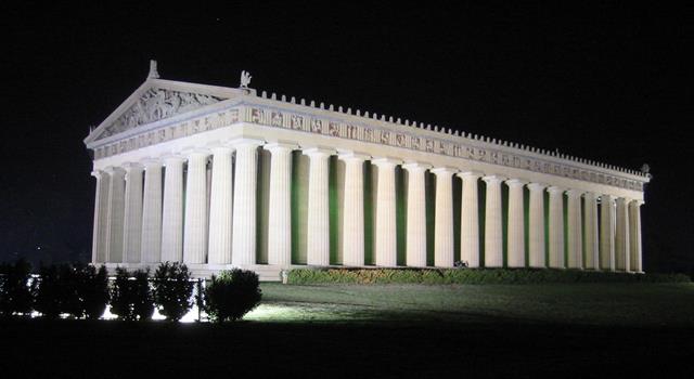 Geography Trivia Question: Where in the United States can a full scale replica of The Parthenon be found?