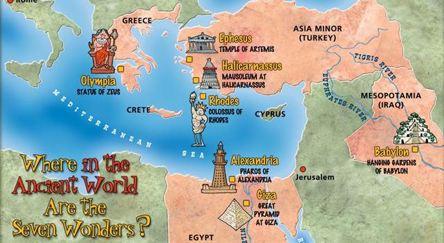 History Trivia Question: Which of the Seven Wonders of the Ancient World was built to celebrate withstanding a siege by the Macedonian leader Demetrius?