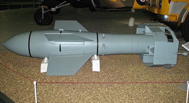 History Trivia Question: When was a guided bomb first used in battle?
