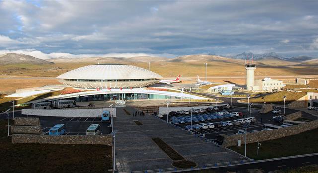 Geography Trivia Question: Where is the world's highest civilian airport?