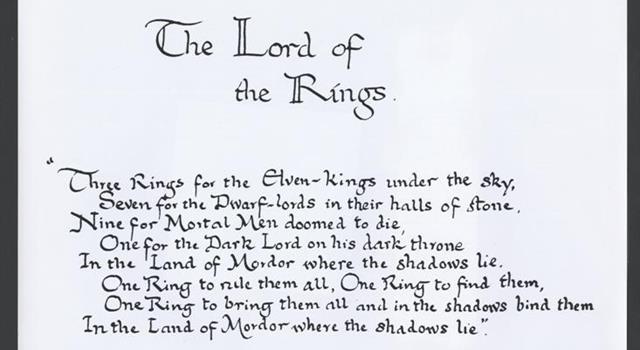 Culture Trivia Question: Who was the Lord of the Rings?
