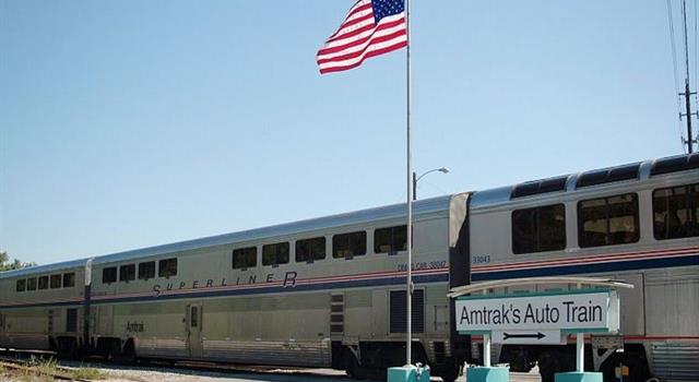 Society Trivia Question: How many miles (km), does the Auto Train travel from Lorton, Virginia to Sanford, Florida?