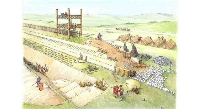 История Вопрос: Во время правления какого римского императора было сооружено оборонительное укрепление (вал), расположенное на территории современной Шотландии?