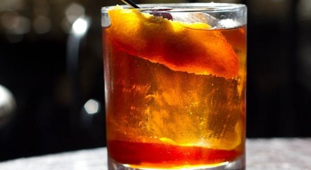 Culture Trivia Question: What is the alcohol in an original Old Fashioned cocktail?