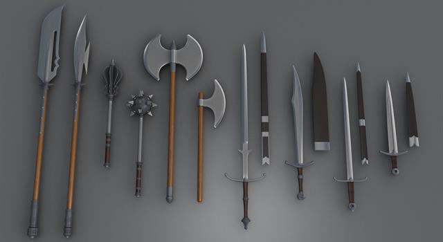History Trivia Question: What kind of weapon is a falchion?