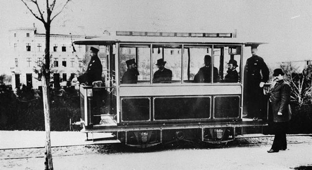 History Trivia Question: Which town had the first street tramway in Britain?