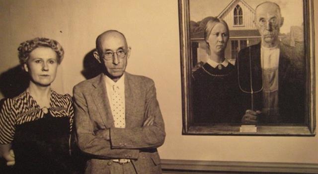 Culture Trivia Question: In the painting "American Gothic", who are the figures said to have been modeled after?