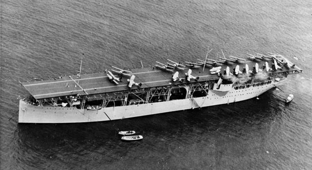 History Trivia Question: What was the first United States aircraft carrier?