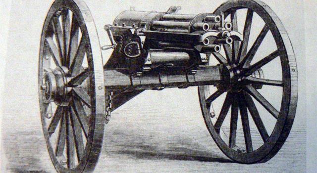 History Trivia Question: What was the first war to see machine guns used?