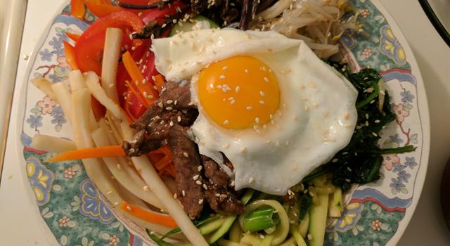 Culture Trivia Question: Which country's cuisine includes the dish called "bibimbap"?
