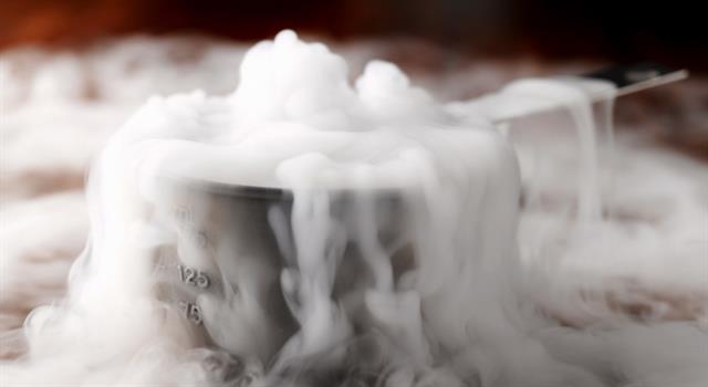 Science Trivia Question: Dry ice is a solid form of which gas?