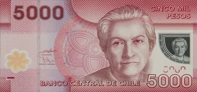 Cultura Pregunta Trivia: ¿Quién es la única mujer incluida entre las 5 figuras históricas que aparecen en los billetes que forman parte del sistema monetario chileno?