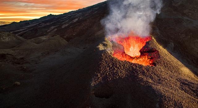 Geography Trivia Question: The 'Piton de la Fournaise' shield volcano is located on what island?