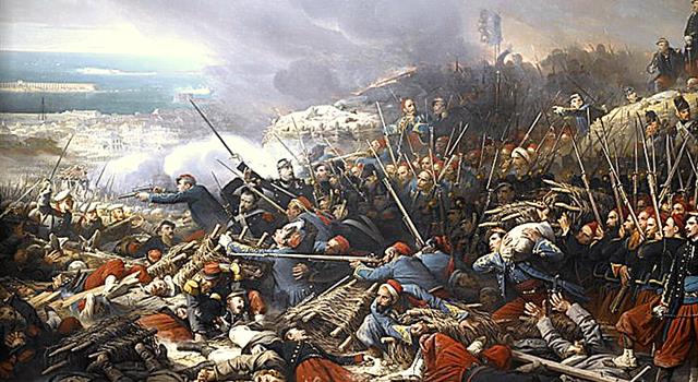 History Trivia Question: The Crimean War (1853-56) was a conflict primarily between which countries?