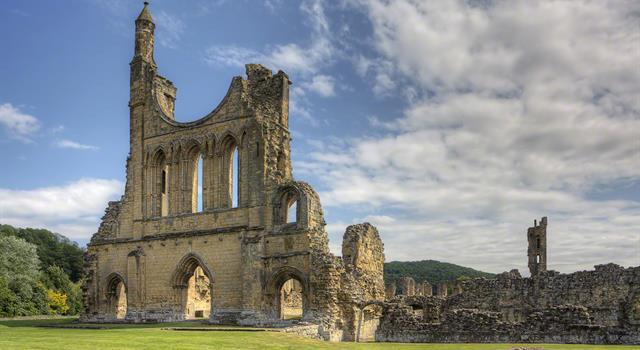 History Trivia Question: The remains of Byland Abbey, founded in the 12th century, can be found in which English National Park?