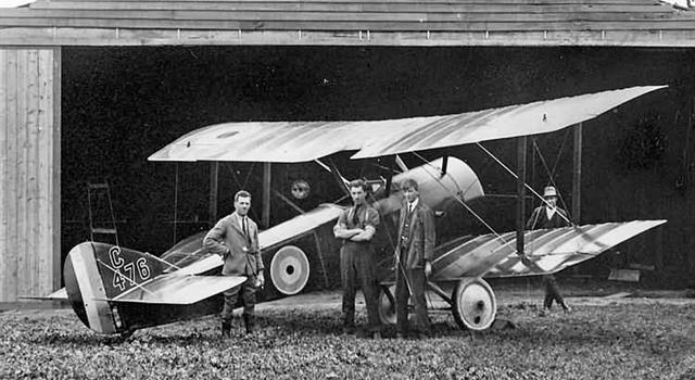 History Trivia Question: In what year did the British single-seater biplane fighter aircraft the 'Sopwith Pup' enter service?