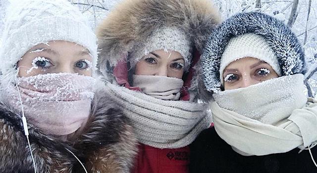 Nature Trivia Question: At what temperature are school children in Oymyakon, Russia permitted to stay home because of the cold?