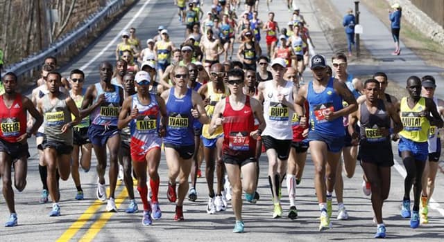 History Trivia Question: Who won the first Boston Marathon?