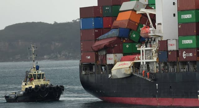 Society Trivia Question: How many containers were lost overboard from the container vessel 'YM Efficiency' in Australian waters in June, 2018?