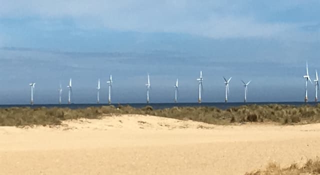 Geography Trivia Question: Scroby Sands Wind Farm is off the coast of which English seaside town?