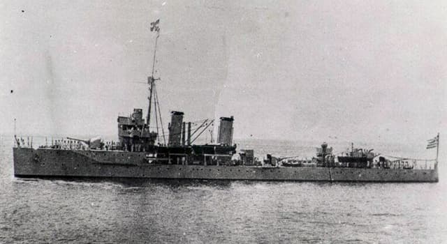 History Trivia Question: What was the fate of the Greek cruiser-class warship Elli?