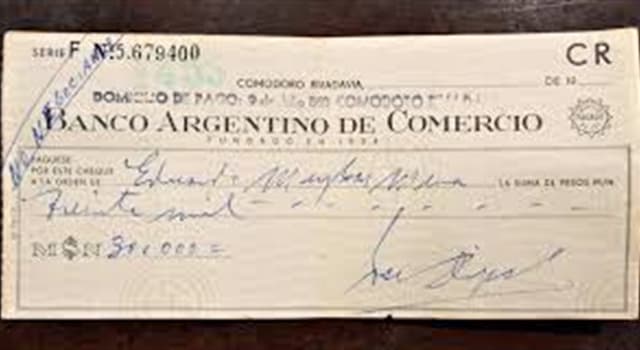 Cultura Pregunta Trivia: ¿Qué es un cheque?